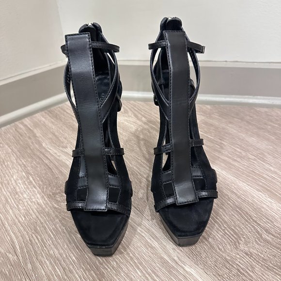 Gucci Daryl Leather and Suede Platforms Size 37 - Picture 7 of 14